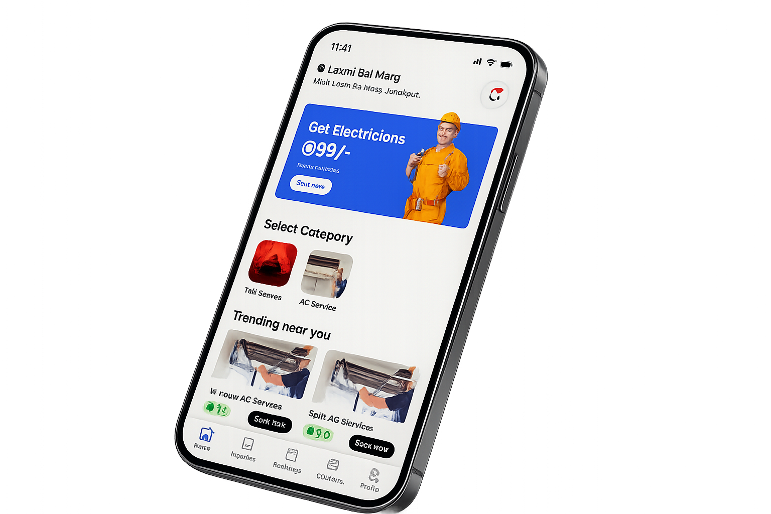 Boomzo Customer App Interface